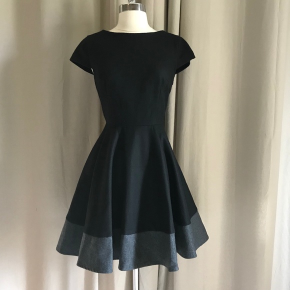 Dresses & Skirts - Black Wool Full Circle Flare Skirt Dress S NWOT